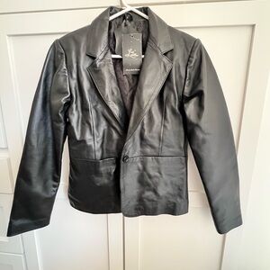 Soft and buttery lined leather blazer